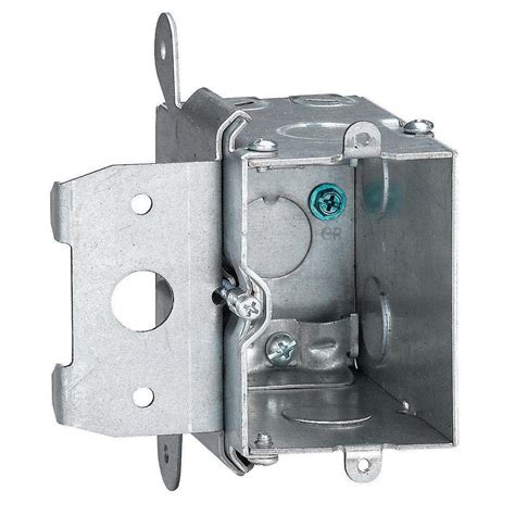 adjustable outlet box metal|adjustable single gang box.